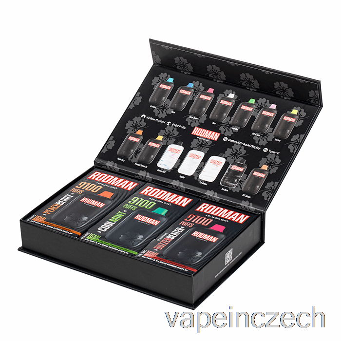 Rodman 9100 Jednorázový [3-balení] Náhodné Příchutě Vape Bez Nikotinu